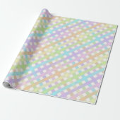 Pastel Rainbow Gingham Kariert Geschenkpapier (Ungerollt)
