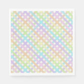 Pastel Rainbow Gingham Kariert Serviette (Vorderseite)