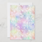 Pastel Rainbow Girl 1. Geburtstag Geometrische Gre Einladung (Rückseite)
