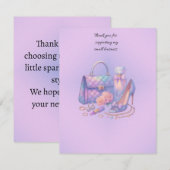 Pastel Rainbow Glam Boutique Thank You Card Dankeskarte (Vorne/Hinten)