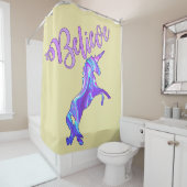 Pastel Rainbow Glauben Unicorn Duschvorhang (Beispiel)