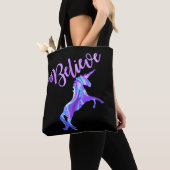 Pastel Rainbow glaubt an Einhörner Tasche (Von Nahem)