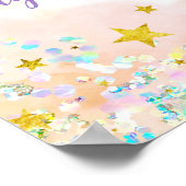 Pastel Rainbow Glitter 67 Birthday Party Poster (Ecke)