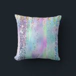 Pastel Rainbow Glitter Pattern Design Kissen<br><div class="desc">This design features a soft pastel rainbow color palette enhanced with a subtle glitter effect that adds sparkle and dimension throughout the pattern. Gentle shades of pink, blue, yellow, green, and lavender blend seamlessly together, creating a dreamy and uplifting look. The glitter detailing is delicately layered across the design, giving...</div>