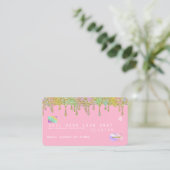 Pastel Rainbow Glitzer Luxus Credit Style Business Visitenkarte (Stehend Vorderseite)