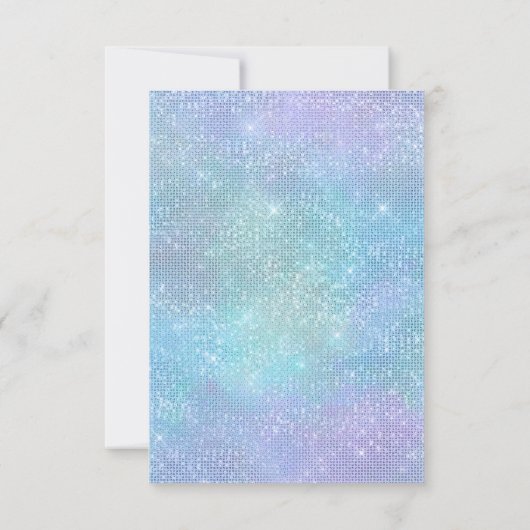 PASTEL RAINBOW GLITZER SAVE THE DATE RSVP-Karte RSVP Karte (Rückseite)
