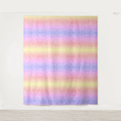 Pastel Rainbow Glitzer Wandteppich (Vorderseite)