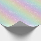 Pastel Rainbow Glitzern Muster Geschenkpapier (Ecke)
