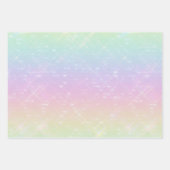 Pastel Rainbow Glitzern Muster Geschenkpapier Set (Vorderseite 3)