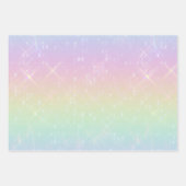 Pastel Rainbow Glitzern Muster Geschenkpapier Set (Vorderseite 2)