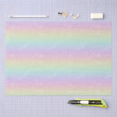 Pastel Rainbow Glitzern Muster Seidenpapier (Handwerk)