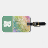 Pastel Rainbow Gold Agate Kids Farbblock Gepäckanhänger (Vorderseite horizontal)