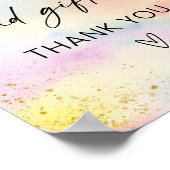 Pastel Rainbow Gold Cards und Geschenke Geburtstag Poster (Ecke)
