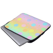 Pastel Rainbow Gradient and Dots Laptop Case (Vorne Knopf)