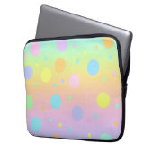 Pastel Rainbow Gradient and Dots Laptop Case (Vorderseite Links)