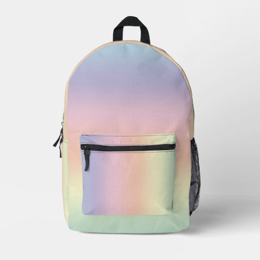 Pastel Rainbow Gradient Bedruckter Rucksack (Vorderseite)