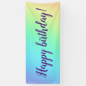 Pastel Rainbow Gradient Birthday Banner (Vertikal)