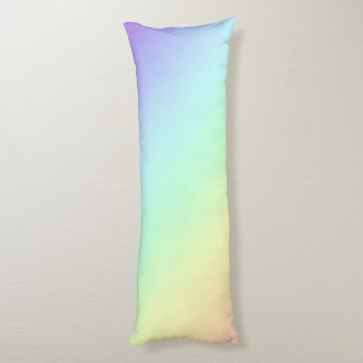 Pastel Rainbow Gradient Body Kissen (Rückseite (Vertikal))