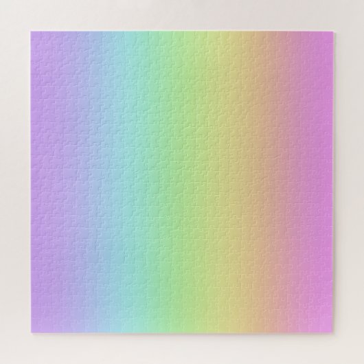 Pastel Rainbow Gradient Challenging Jigsaw Puzzle (Horizontal)