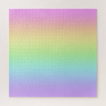 Pastel Rainbow Gradient Challenging Jigsaw Puzzle