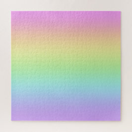Pastel Rainbow Gradient Challenging Jigsaw Puzzle