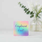Pastel Rainbow Gradient Complient Cards Quadratische Visitenkarte (Stehend Vorderseite)