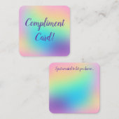 Pastel Rainbow Gradient Complient Cards Quadratische Visitenkarte (Vorne/Hinten)