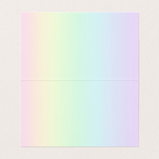 Pastel Rainbow Gradient Falted Business Cards Visitenkarten (Innenseite Aufgefaltet)