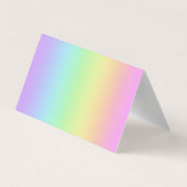 Pastel Rainbow Gradient Falted Business Cards Visitenkarten (Rückseite)