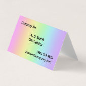 Pastel Rainbow Gradient Falted Business Cards Visitenkarten (Vorderseite)