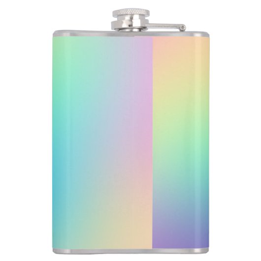 Pastel Rainbow Gradient Flask Flachmann (Rückseite)