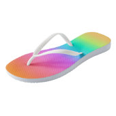Pastel Rainbow Gradient Flip Flops Badesandalen (Schrägansicht)