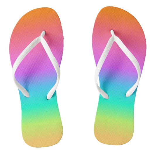Pastel Rainbow Gradient Flip Flops Badesandalen (Fußbett)