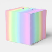 Pastel Rainbow Gradient Geburtstag Vielen Dank Geschenkschachtel (Rückseite)