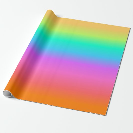 Pastel Rainbow Gradient Geschenkpapier (Ungerollt)