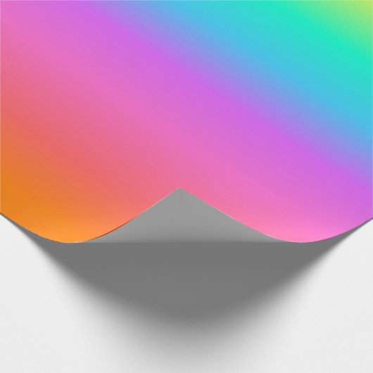 Pastel Rainbow Gradient Geschenkpapier (Ecke)