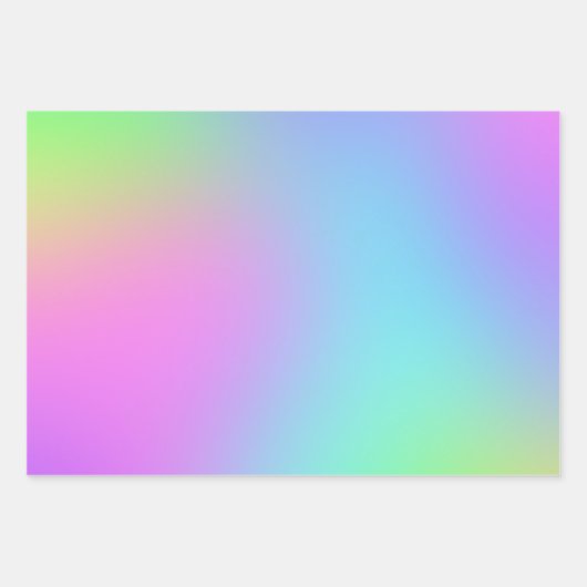 Pastel Rainbow Gradient Geschenkpapier Set (Vorderseite 2)