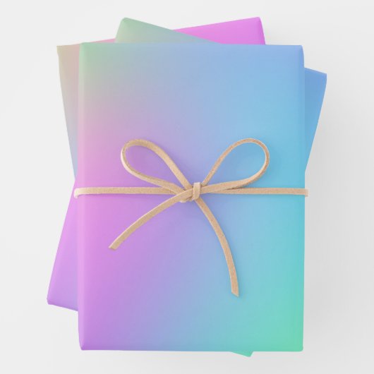 Pastel Rainbow Gradient Geschenkpapier Set (Beispiel)