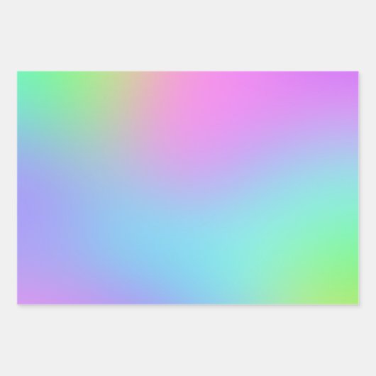 Pastel Rainbow Gradient Geschenkpapier Set (Vorderseite 3)