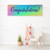 Pastel Rainbow Gradient "Herzlichen Glückwunsch" B Banner (Insitu)