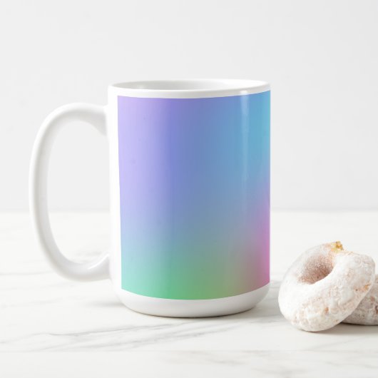 Pastel Rainbow Gradient Kaffeetasse (Mit Donut)