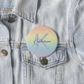 Pastel Rainbow Gradient Monogram Button (Beispiel)
