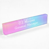 Pastel Rainbow Gradient Namensplakette