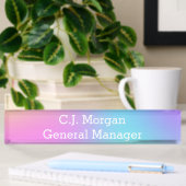 Pastel Rainbow Gradient Namensplakette