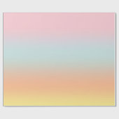 Pastel Rainbow Gradient Ombre Ästhetik Geschenkpapier (Flach)