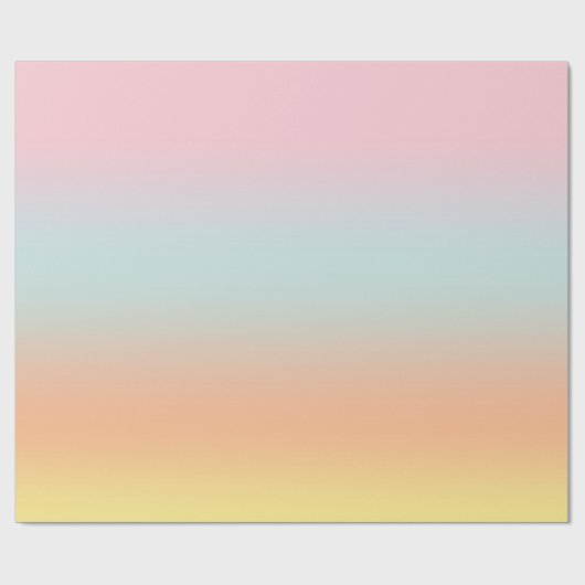 Pastel Rainbow Gradient Ombre Ästhetik Geschenkpapier (Flach)