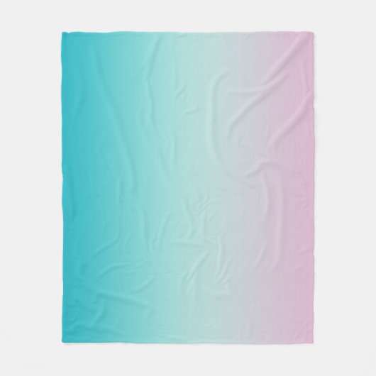Pastel Rainbow Gradient Ombre Fleecedecke (Vorderseite)