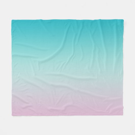 Pastel Rainbow Gradient Ombre Fleecedecke (Vorderseite (Horizontal))