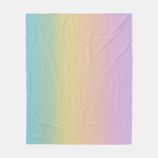 Pastel Rainbow Gradient Ombre Fleecedecke (Vorderseite)
