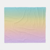 Pastel Rainbow Gradient Ombre Fleecedecke (Vorderseite (Horizontal))